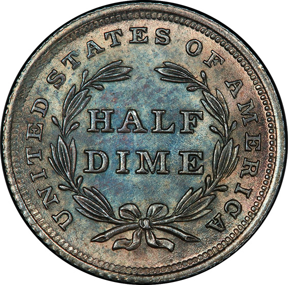 Picture of 1837 LIBERTY SEATED H10C, NO STARS, LARGE DATE MS67 
