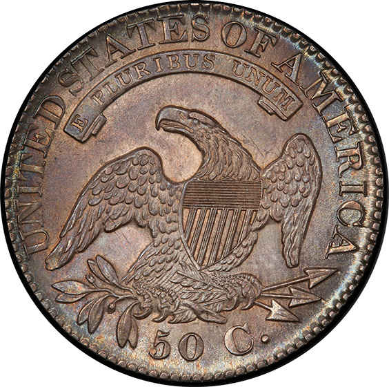 Picture of 1827 CAPPED BUST 50C, SQUARE BASE 2 MS65 