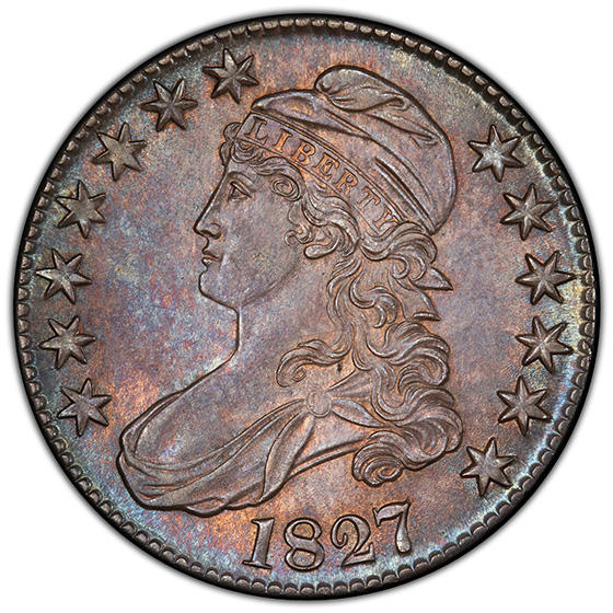 Picture of 1827 CAPPED BUST 50C, SQUARE BASE 2 MS65 