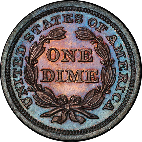 Picture of 1856 LIBERTY SEATED 10C, SMALL DATE PR66 
