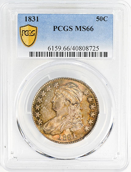 Picture of 1831 CAPPED BUST 50C MS66 