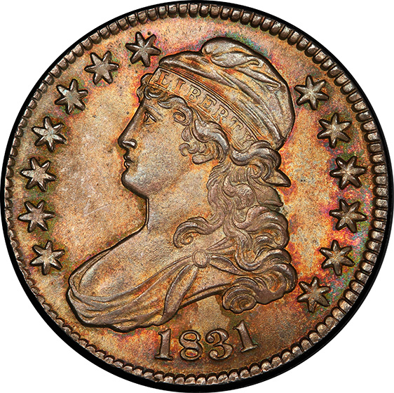 Picture of 1831 CAPPED BUST 50C MS66 