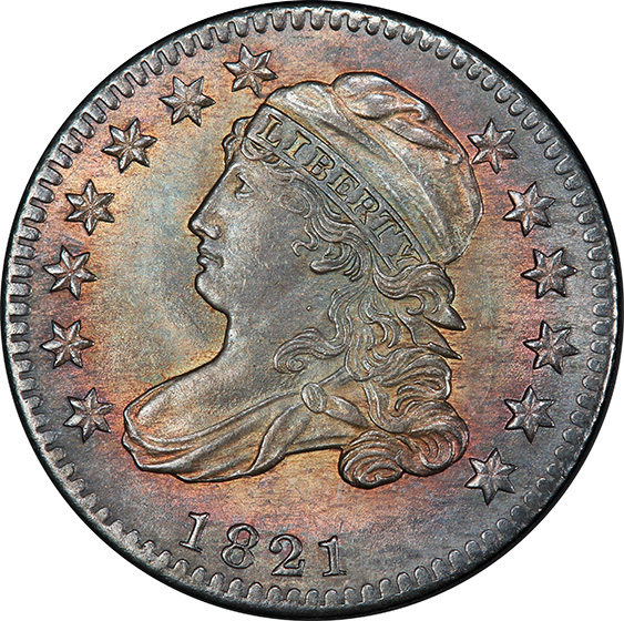 Picture of 1821 CAPPED BUST 10C, SMALL DATE MS66 