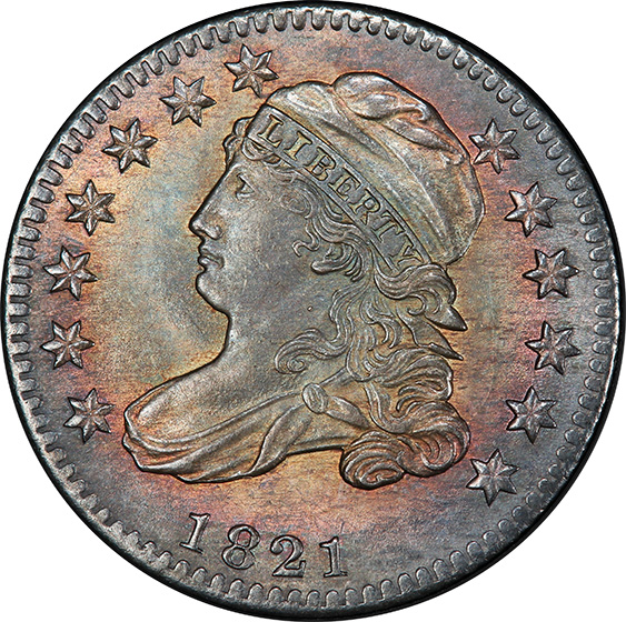 1821 CAPPED BUST 10C