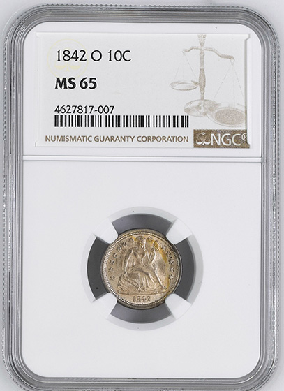 Picture of 1842-O LIBERTY SEATED 10C MS65 