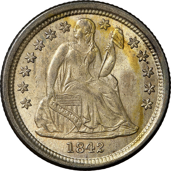 Picture of 1842-O LIBERTY SEATED 10C MS65 