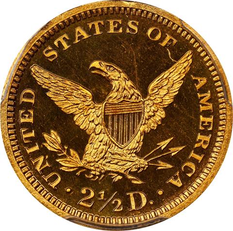 Picture of 1862 LIBERTY HEAD $2.5 PR65 DCAM