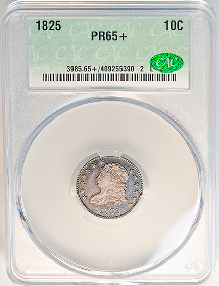Picture of 1825 CAPPED BUST 10C PR65+ 
