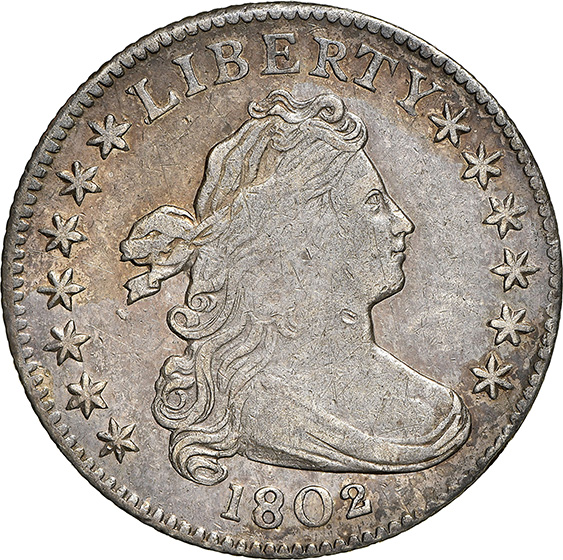 Picture of 1802 DRAPED BUST 10C AU50 