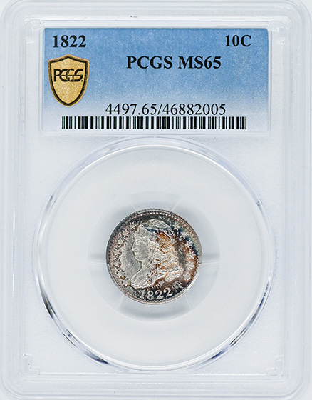 Picture of 1822 CAPPED BUST 10C MS65 