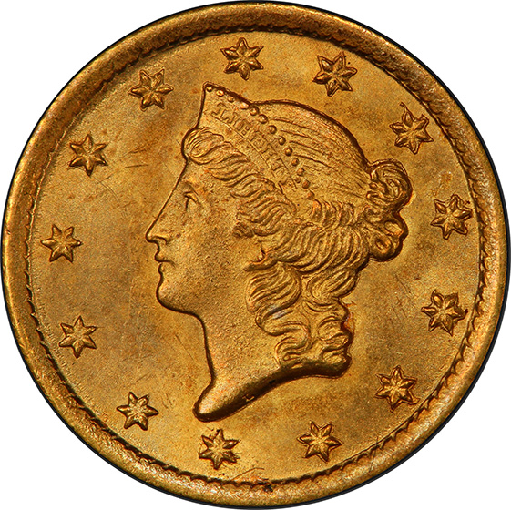 Picture of 1853-O GOLD G$1, TYPE 1 MS66 