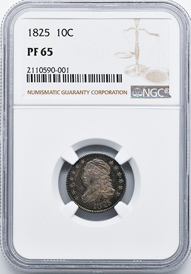 Picture of 1825 CAPPED BUST 10C PR65 