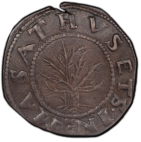 Picture of 1652 OAK TREE SHILLING, OAK TREE, IN AT BOTTOM AU58 