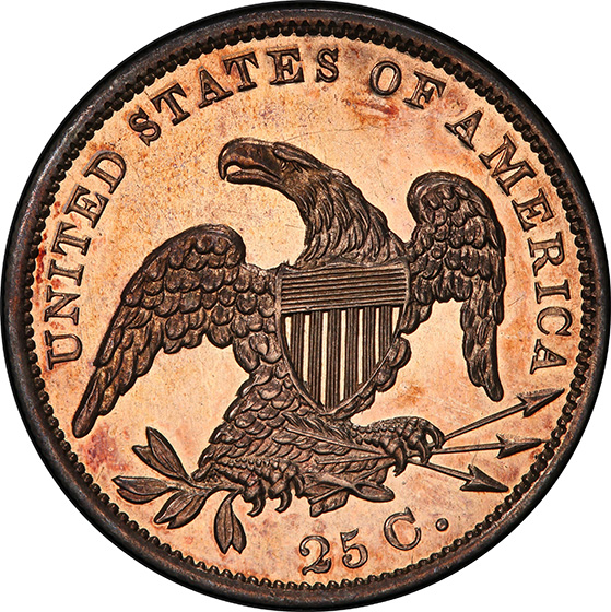 Picture of 1831 CAPPED BUST 25C, LARGE LETTERS PR64+ Cameo