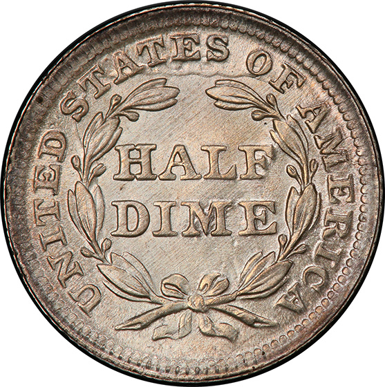 Picture of 1853 LIBERTY SEATED H10C, ARROWS MS67 