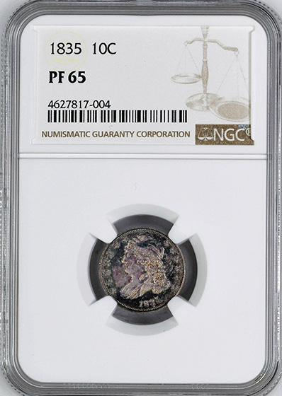 Picture of 1835 CAPPED BUST 10C PR65 
