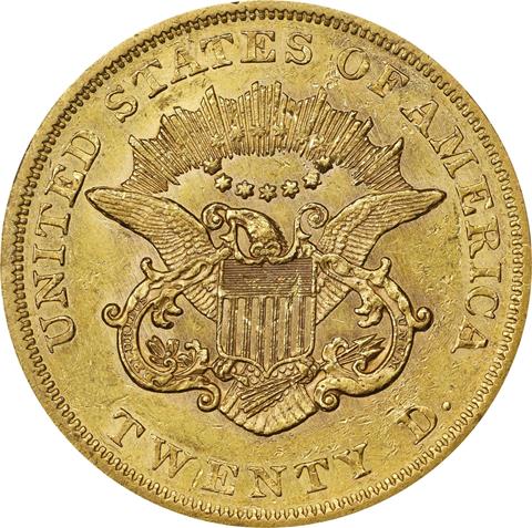 Picture of 1862 LIBERTY HEAD $20 MS55