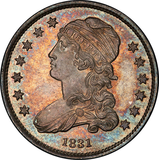 Picture of 1831 CAPPED BUST 25C, SMALL LETTERS MS66 