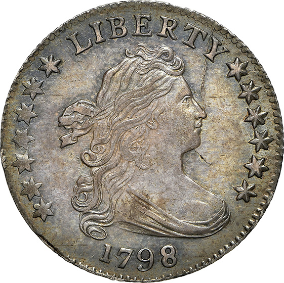 Picture of 1798 DRAPED BUST 10C, LARGE 8 MS64 
