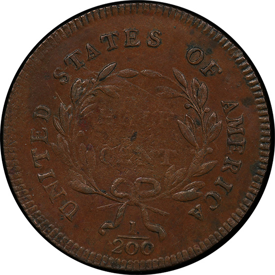 Picture of 1795 LIBERTY CAP 1/2, PE PUNCTUATED DATE AU58 Brown