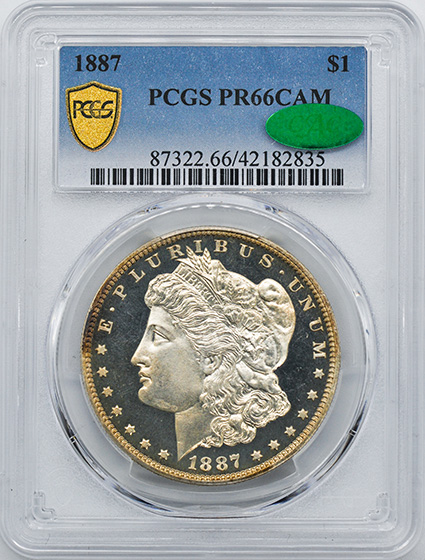 Picture of 1887 MORGAN S$1 PR66 Cameo