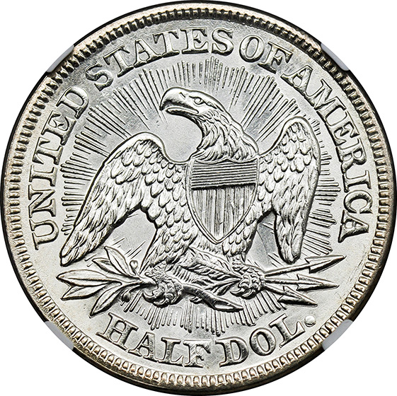 Picture of 1853 LIBERTY SEATED 50C, ARROWS AND RAYS MS66 
