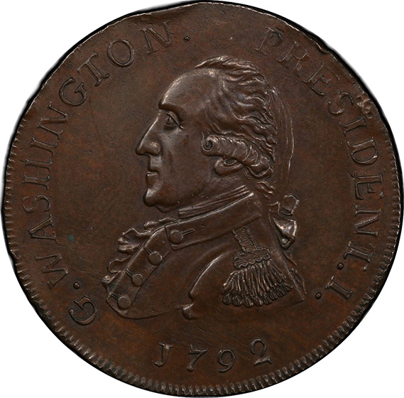 Picture of 1792 WASH GETZ, SM EAGLE CENT MS61 Brown Picture of 1792 WASH GETZ, SM EAGLE CENT MS61 Brown
