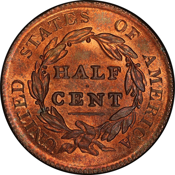 Picture of 1829 CLASSIC HEAD 1/2C MS66 Red Brown