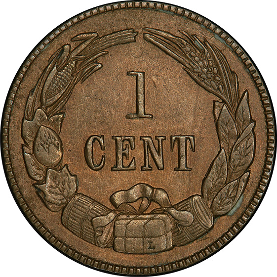 Picture of 1861 CONFEDERATE 1C, COPPER 1C MS62 