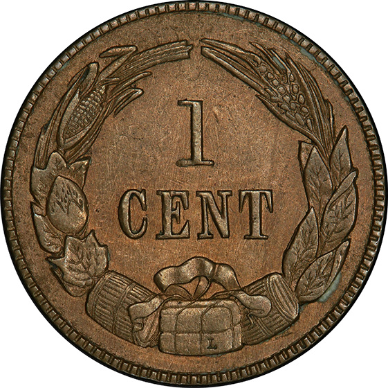 Picture of 1861 CONFEDERATE 1C, COPPER 1C MS62 