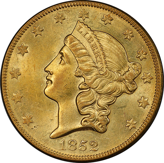 Picture of 1852-O LIBERTY HEAD $20 MS61 