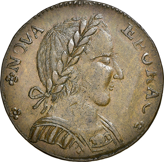 Picture of 1787 NOVA EBORAC, LG HEAD COPPER MS63 Brown Picture of 1787 NOVA EBORAC, LG HEAD COPPER MS63 Brown