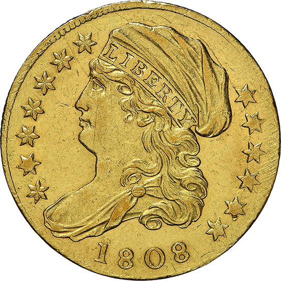 Picture of 1808 CAPPED BUST $2.5 MS62 