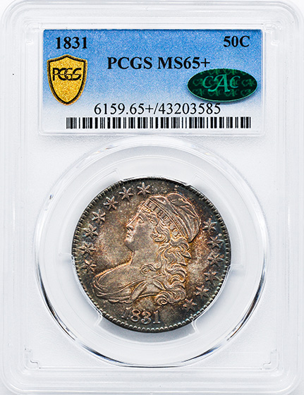 Picture of 1831 CAPPED BUST 50C MS65+ 