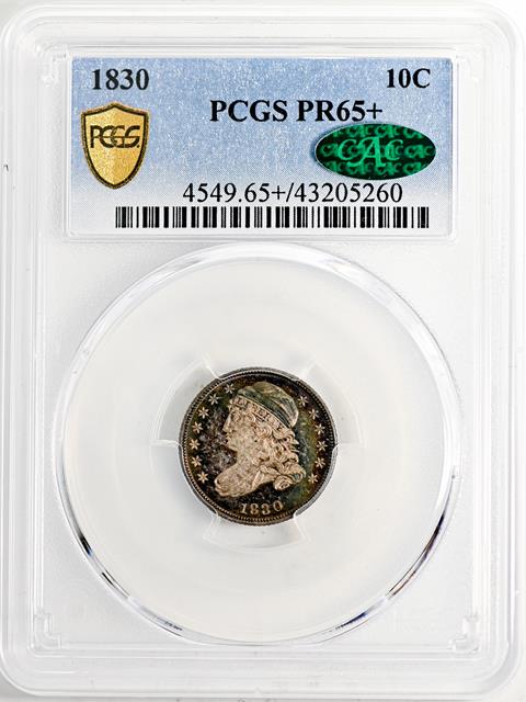 Picture of 1830 CAPPED BUST 10C PR65 