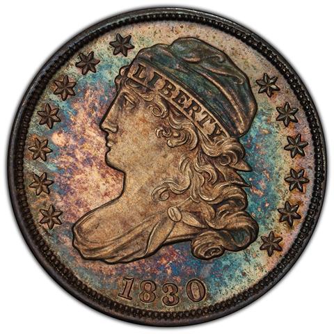 Picture of 1830 CAPPED BUST 10C PR65 