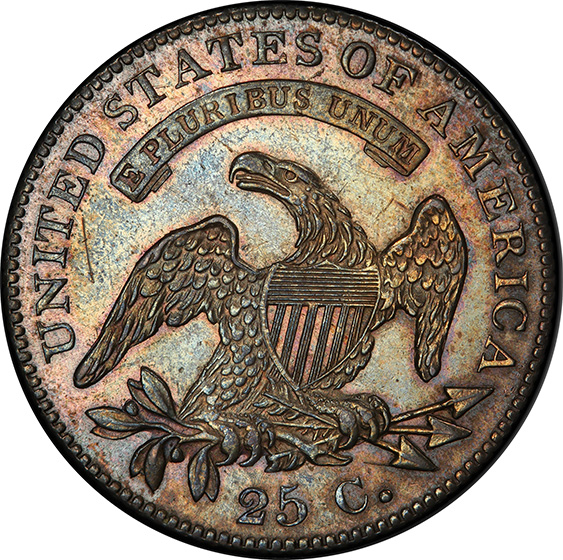 Picture of 1824/2 CAPPED BUST 25C MS62 