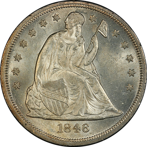 Picture of 1846-O LIBERTY SEATED S$1, NO MOTTO MS63 