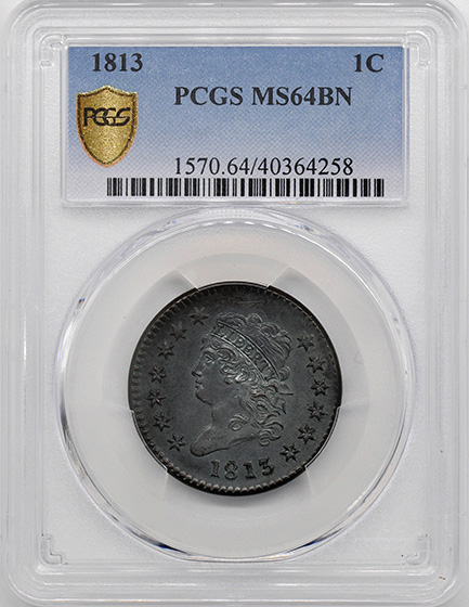 Picture of 1813 CLASSIC HEAD 1C MS64 Brown