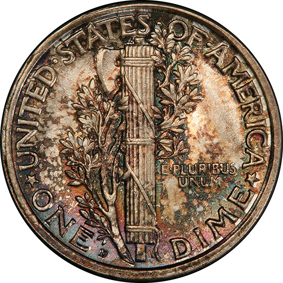 Picture of 1918-D MERCURY 10C MS66 Full Bands