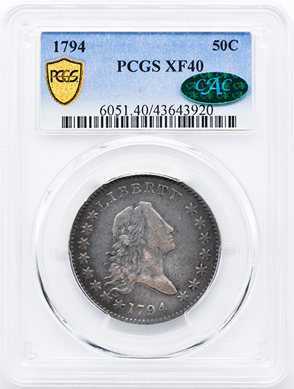 Picture of 1794 FLOWING HAIR 50C XF40 