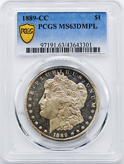 Picture of 1889-CC MORGAN S$1 MS63 DMPL