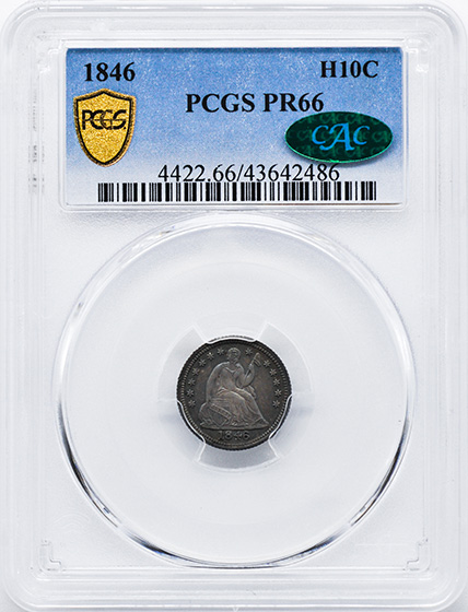 Picture of 1846 LIBERTY SEATED H10C PR66 