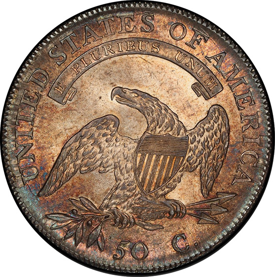 Picture of 1808/7 CAPPED BUST 50C MS64+ 