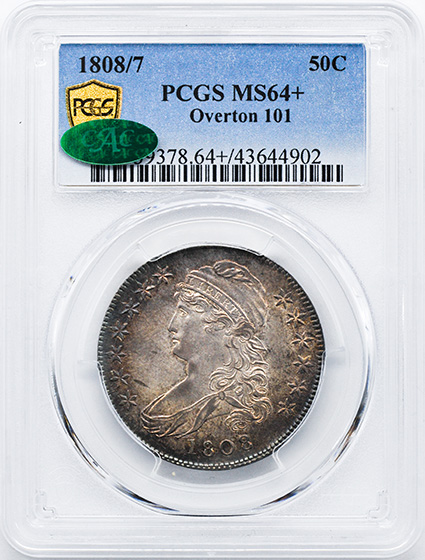 Picture of 1808/7 CAPPED BUST 50C MS64+ 