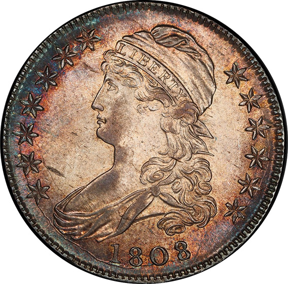 1808/7 CAPPED BUST 50C
