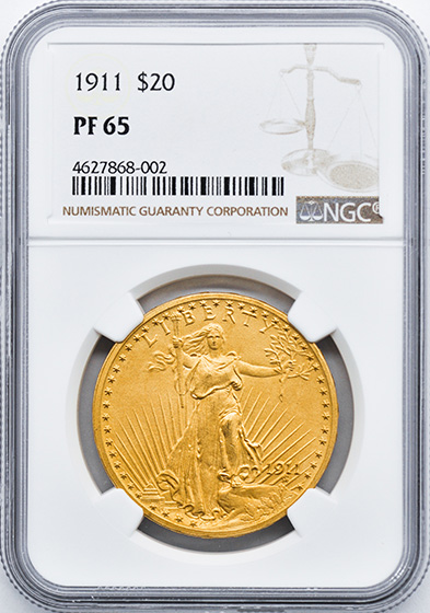 Picture of 1911 ST. GAUDENS $20 PR65 