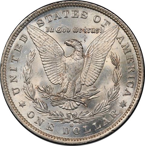 Picture of 1882-O/S MORGAN S$1, O/S STRONG MS65 