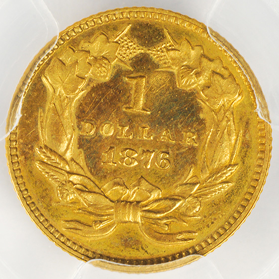 Picture of 1876 GOLD G$1, TYPE 3 PR65 Cameo