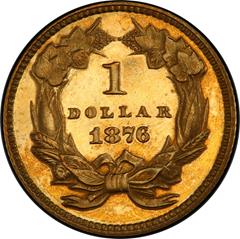 Picture of 1876 GOLD G$1, TYPE 3 PR65 Cameo